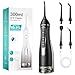 Munddusche Kabellos, Tragbar Elektrische Zahndusche 4 Modi & 4 Düsen, 300ML Oral Irrigator Munddusche Testsieger für Entfernt Speisereste und Reinigt Die Zähne, IPX7 Wasserdicht