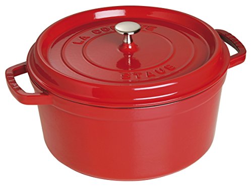 Staub USA Cherry 9 Qt. Round Cocotte