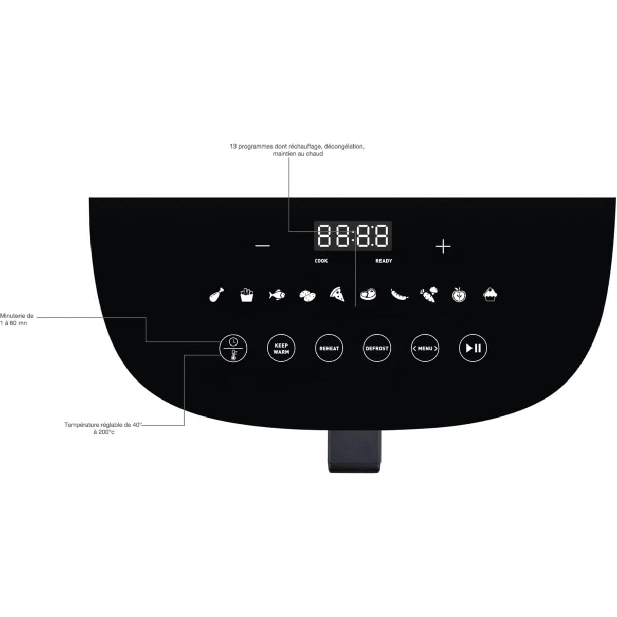 Friteuse sans huile LISTO LAF1 Single Touch 5.2L