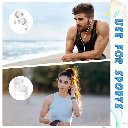 Image of Kigeli 300 Packs Wired Earbuds Bulk, Black,White,Grey