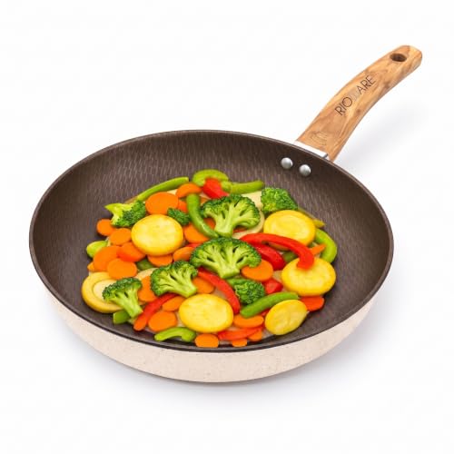 Image of Rioware Non-Stick Maifan Frying Pan (3L) | 5-Layer Non-Stick Coating | Induction, Ceramic, Electric & Gas Compatible | Dishwasher Safe |Multipurpose Pan for Eggs, Stir-Fry (24CM, Maifan Frypan Black)