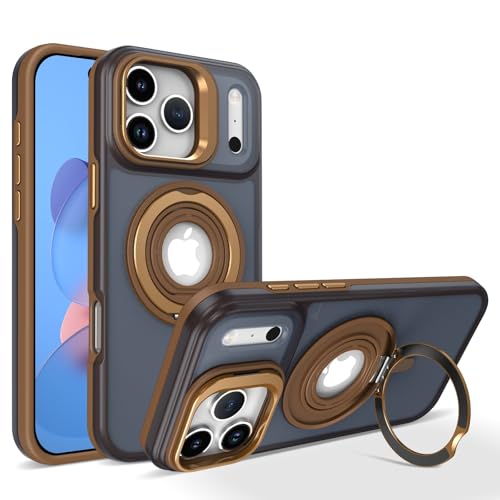 Coque iPhone 14 silicone rigide marron au design magnétique élégant