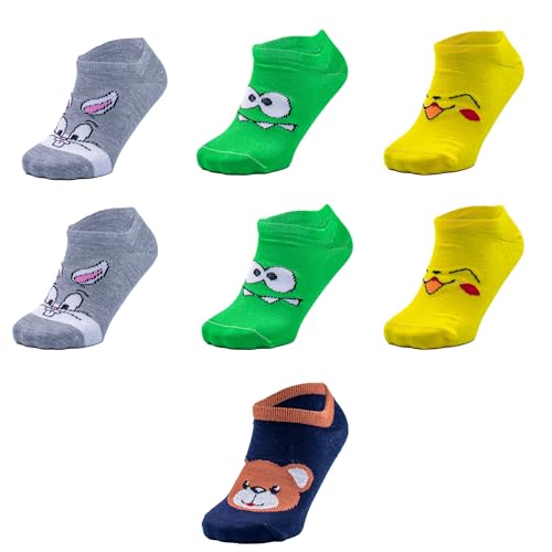 Kid's Cotton Short Socks 7 packs