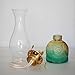 2 Pieces Large Chamber Oil Lamps, Glass Clear Color Kerosene Lamps for Indoor Use Home Decorative Hurricane Lamp Oil Lantern 11