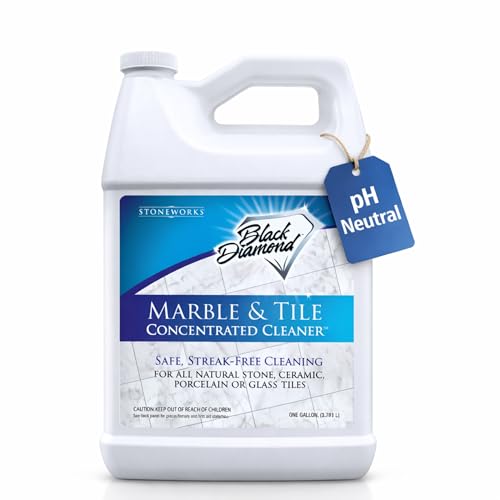 Black Diamond Stoneworks MARBLE & TILE FLOOR CLEANER. Great for Ceramic, Porcelain, Granite, Natural Stone, Vinyl and Brick. No-rinse Concentrate.(1-Gallon)