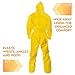Kleenguard A70 Chemical Spray Protection Coveralls (09818) Suit, Hooded, Zip Front, Elastic Wrists & Ankles, 5XL, Yellow, 12 Garments/Case
