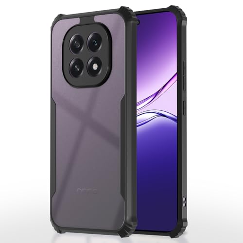 Image of Pikkme Back Cover for Oppo F29 5G | Ultra Hyrbid | Full Camera Protection | Raised Edge | Crystal Clear Transparent Bumper Case (Black)