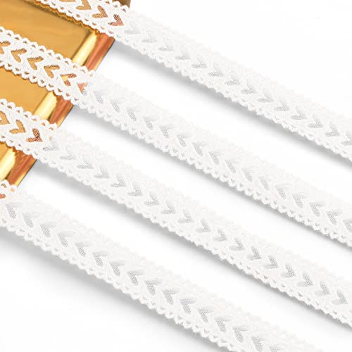 Urroma Beige Hollow Heart Lace Trim, 10 Yards Venice Lace Trim Cotton Sewing Lace For Crafts Dress Gift Wrapping Home Decor #TOP11