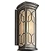 Kichler Franceasi 22" 1 Light Outdoor Wall Light with Light Umber Seeded Glass in Olde Bronze?
