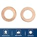 X AUTOHAUX M13 x 23mm x 1mm Copper Crush Washers Flat Car Sealing Gaskets Plate Rings 30pcs