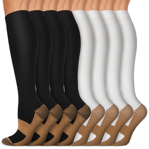 Iseasoo Copper Compression 8 Pairs 15-20 mmHg