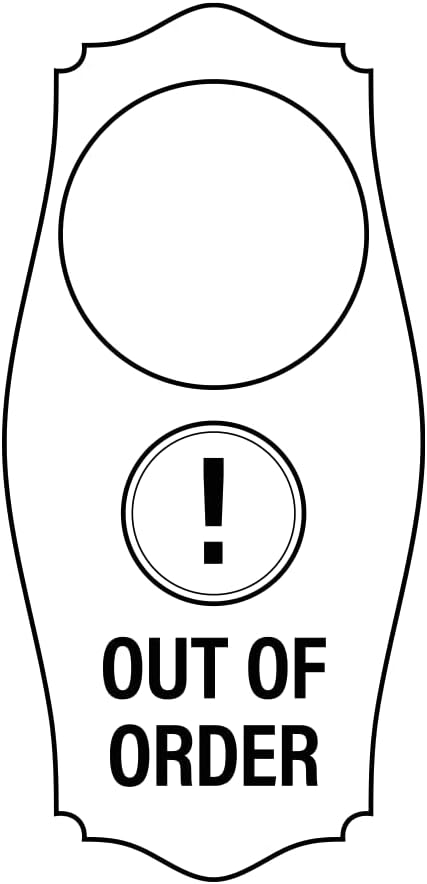 Signs ByLITA Out of Order Door Hanger - White, 4" x 8" (10 Pack)