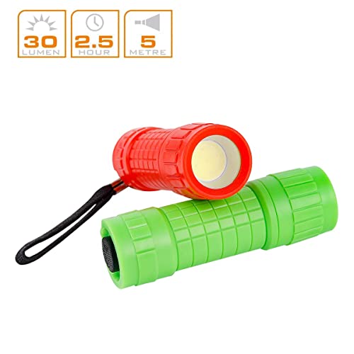 Whaply Small Mini Flashlights Pack Of 6,Assorted Colors,New Type Cob Light,With 18 Aaa Battery (6 Pack) #TOP2