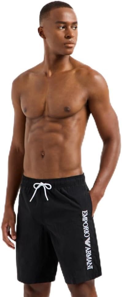 EMPORIO ARMANI Herren Bermuda Boardshorts, Schwarz, M