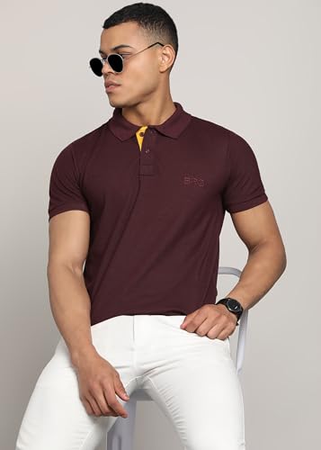 Image of INKKR Men's Solid Polo Neck Half Sleeve Stylish T-Shirt Combo