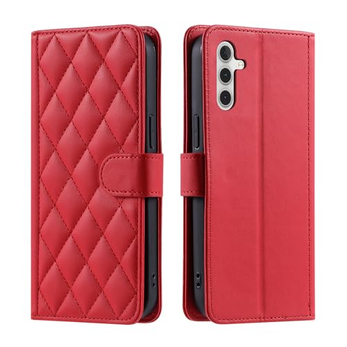 Compatible for Galaxy S25 Plus Case,Compatible with Samsung Galaxy S25 Plus SM-S936B S936B/DS S936U Phone Case Flip Pu Leather Cover red