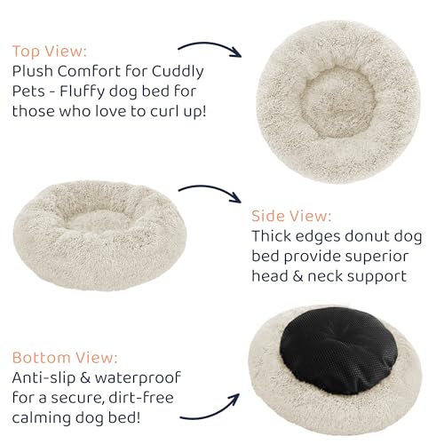 Calming Donut Dog Bed for Small Dogs, Round Dog Bed for Medium & Large Dogs by Petloox - Used condition - Image 6