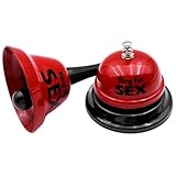 2-teiliges Service-Klingel-Set, Ring für Sex, Metall-Handklingel und Schreibtisch-Set, multifunktionaler Anruf für Hoteltheken, Rezeption, Restaurant, Essenslinie, Hochzeitsveranstaltung, Anruf