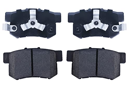 Image of Ceramic Rear Brake Pads Compatible With Select Acura 2010-12 RDX FWD, Acura 2013-18 RDX, Honda 2005-16 CR-V, Honda 2012-15 Crosstour, Honda 2010-11 Accord Crosstour Hardware Included