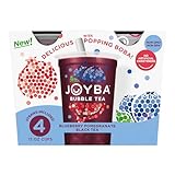 Joyba Bubble Tea Blueberry Pomegranate Black Tea, 4 Pack, 12 fl. oz. Cups