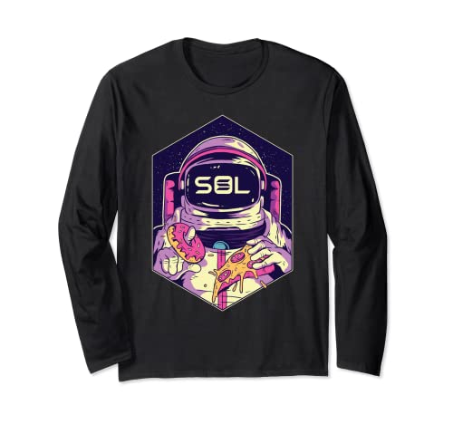 Solana SOL Space Man To The Moon Kryptowährung HODL Langarmshirt