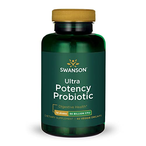 Swanson Ultra Potency Probiotic Digestive Health Immune System Support 66 Billion Cfu Prebiotic Nutraflora Scfos 60 Drcaps Veggie Capsules (Caps) #TOP13