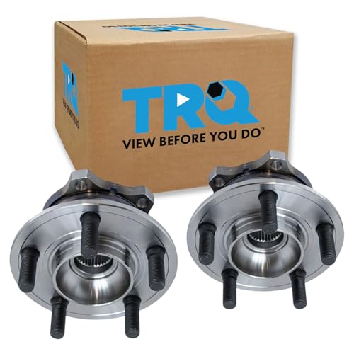 Image of TRQ Rear Driver and Passenger Side Wheel Bearing and Hub Assembly Set 2 Piece Compatible with 08-14 Dodge Challenger 2009 Charger 10-14 Charger 2009 Chrysler 300 10-14 300