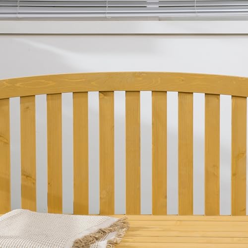 Outsunny Banco de Madera de 2 Plazas con Reposabrazos y Respaldo para Exterior Patio Terraza 143x51x85 cm Natural - imagen 7