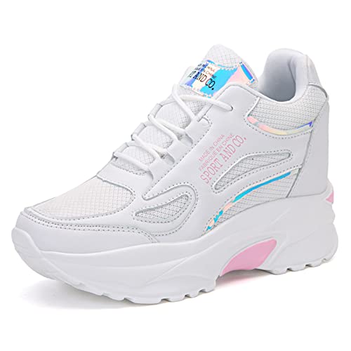 AONEGOLD Baskets Femme Compensées Chaussure de Sport Gym Fitness Plateforme Mode Léger Sneakers Outdoor Casual Chaussures Respirant Basket a Talon Compensé...