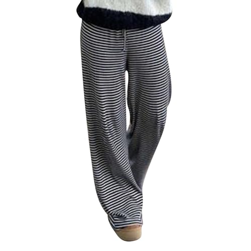 Pantalon en lin femme 7/8 fluide et large palazzo décontracté avec poches