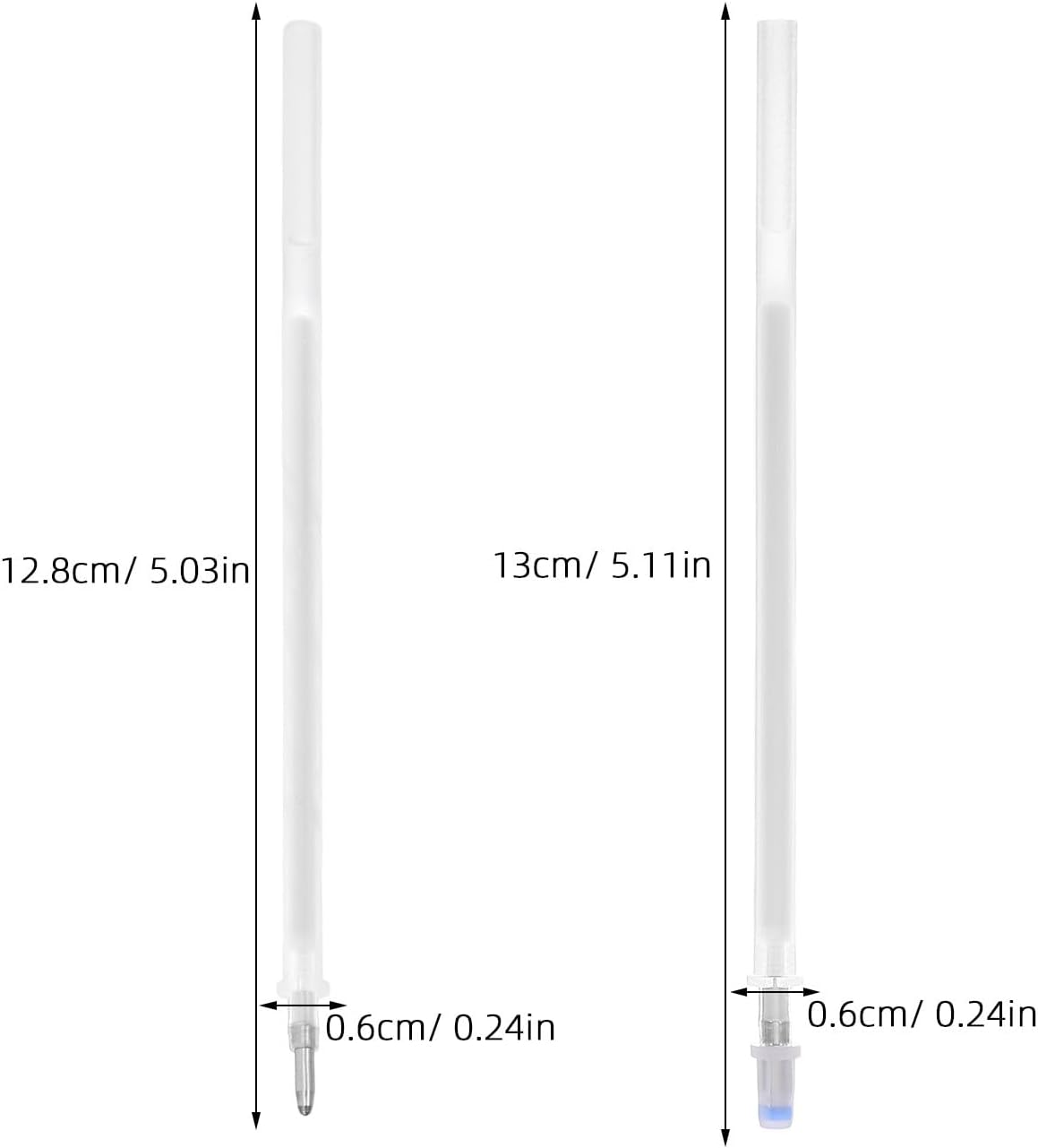 Cabilock 100pcs White Heat Disappearing Fabric Marker Pen Refills with Fine Tip for Sewing Quilting Embroidery Dressmaking Textile Marking