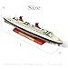 SEBUNAS 1/1250 SS France Cruise Ship Model Classic Alloy Metal Die-cast Boat Model Legendary French Ocean Liner with Wood Grain Display Stand Suitable for Collection or Gift for Adults