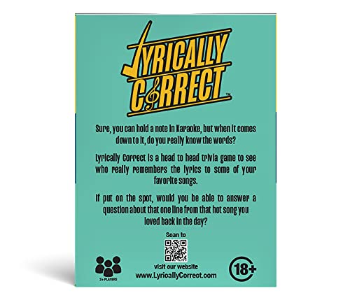 Lyrically Correct 90'S Expansion Pack Music Trivia Card Game| Multi-Generational Family Gatherings, Adult Game Night And Fun Trivia #TOP2