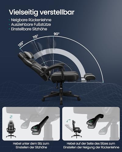 Songmics Bürostuhl für Gaming und Büroarbeiten