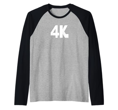4K Ultra High Definition Raglan Baseball Tee