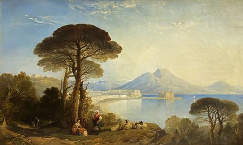 Affiche baie de Naples William Muller pour une ambiance salon épurée