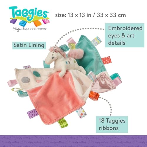 Image of Taggies Soothing Sensory Stuffed Animal Security Blanket, Painted Pony, 13 x 13-Inches