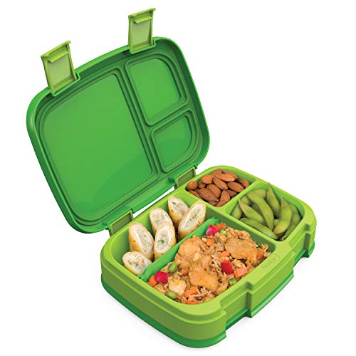 Bentgo Fresh (Green) – New & Improved Leak-Proof, Versatile 4-Compartment Bento-Style Lunch Box