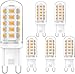 Produktbild MLlichten 4W G9 LED Lampen Nicht Dimmbar, 3000K Warmweiß, Ersetzt 30W 40W Halogenlampen, 220-240V AC G9 LED Leuchtmittel, Bi-Pin G9 Sockel, 360° Abstrahlwinkel, 5er Pack