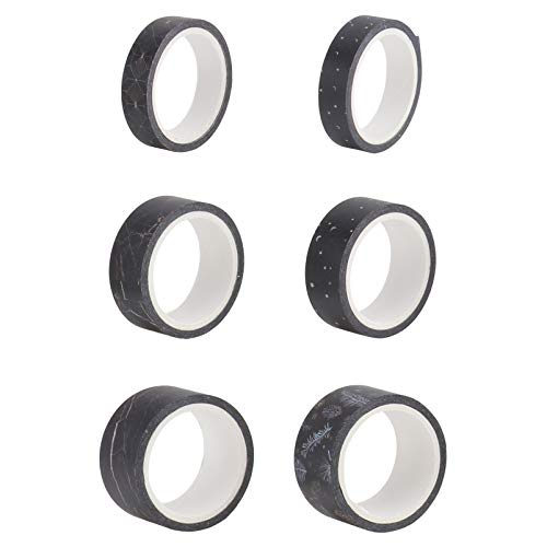 VILLCASE 6 Rollos Cinta Washi Simple Cinta De Papel Decorativa Caja Material para Manualidades De Cuadernos Adhesiva De Papel Washi Tape