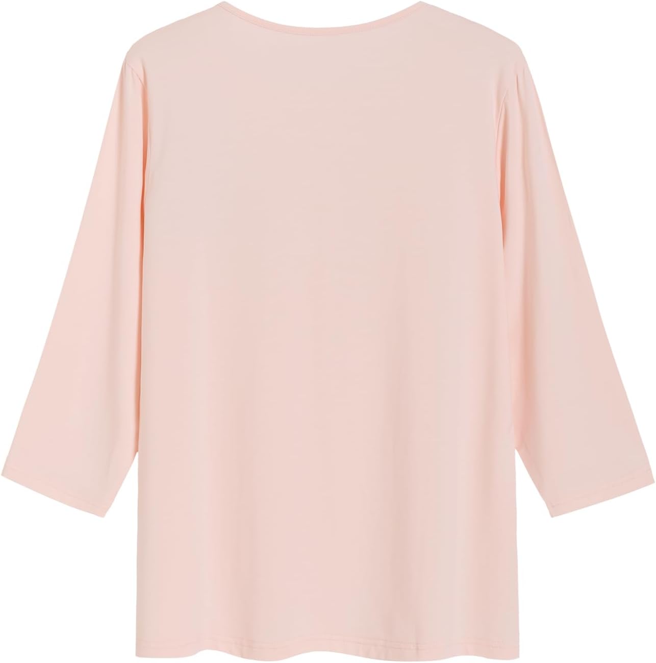 Women's Bamboo Viscose Pajama Top 3/4 Sleeve Henley Sleep Tee