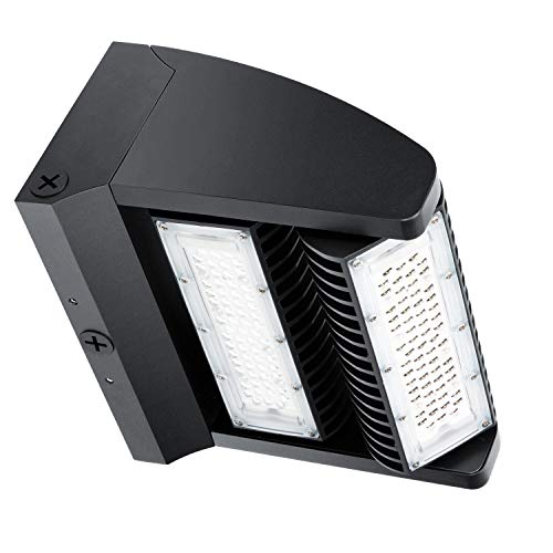 LED Wall Pack 80W 5000K Natural White 12800LM IP65 Waterproof Rotary Adjustable Wall Light Industrial Residential Commercial Lighting Lamp