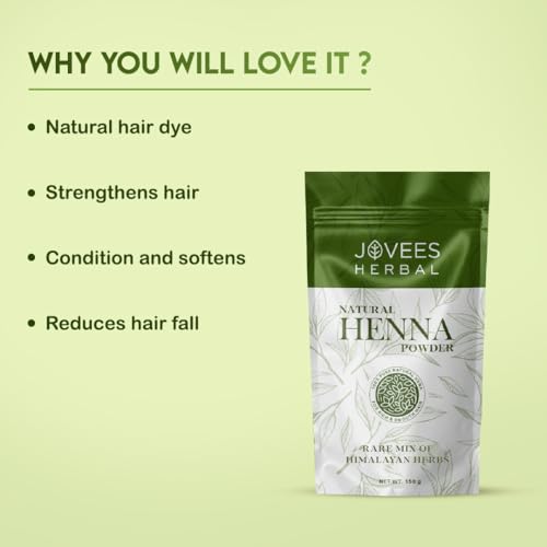 Jovees Herbal Mehandi/Henna Powder | With Amla, Shikakai & Brahmi Powder | For Extra Conditioning | Control Hair Fall & Repairs Damaged Hair 150g