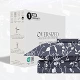 Southshore Fine Living, Inc. Oversized Blue Floral Duvet Cover King Size/California King Duvet Cover Floral, Easy Care Hotel Quality Bedding King/Cal King, 2 Pillow Shams - Secret Meadow Blue