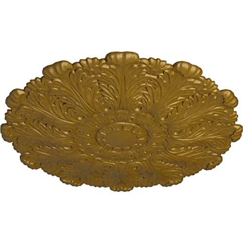 Image of 31 inchOD x 1 1 /2 inchP Durham Ceiling Medallion (Fits Canopies up to 4 1 /4 inch), Hand-Painted Gold