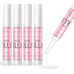 Makartt Strong Nail Glue, 5s Dries Quickly, No Need for Nail Lamp Cure, 5PCS Nail Glue Extra Strong For Acrylic Tips, Stick On Nails and False Nails, Long Lasting Nail Adhesive Glue for Fake Nails