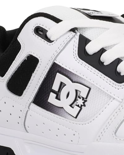 DC Men's Stag Skate Shoe, White/Black, 9