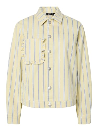 Veste en jean Pcbillo LS PIECES femme pour remplacer les blousons rigides