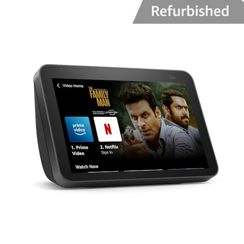 Certified Refurbished Echo Show 8 (2nd Gen) - Smart speaker with 8" HD screen, stereo sound & hands-free entertainment with Alexa (Black) - Image 3