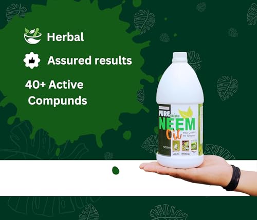 Image of Chipku Pure Cold Pressed Water Soluble Neem Oil 500ml Pack Of 2 With Free Spray Gun Concentrate For Plants & Garden For Indoor And Outdoor Removes Aphids Fungus Thriphs Mildew For Making 200 Neem Spray Bottles